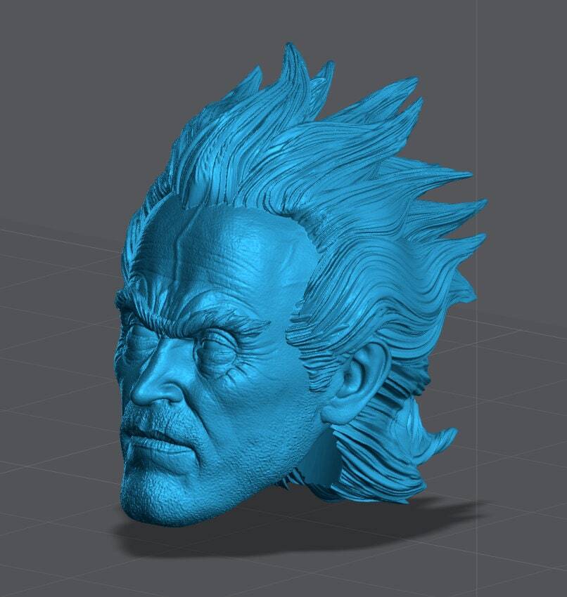 not Rick Sanchez 1/12 scale head unpainted GI Joe Classified, mezco, neca, blac