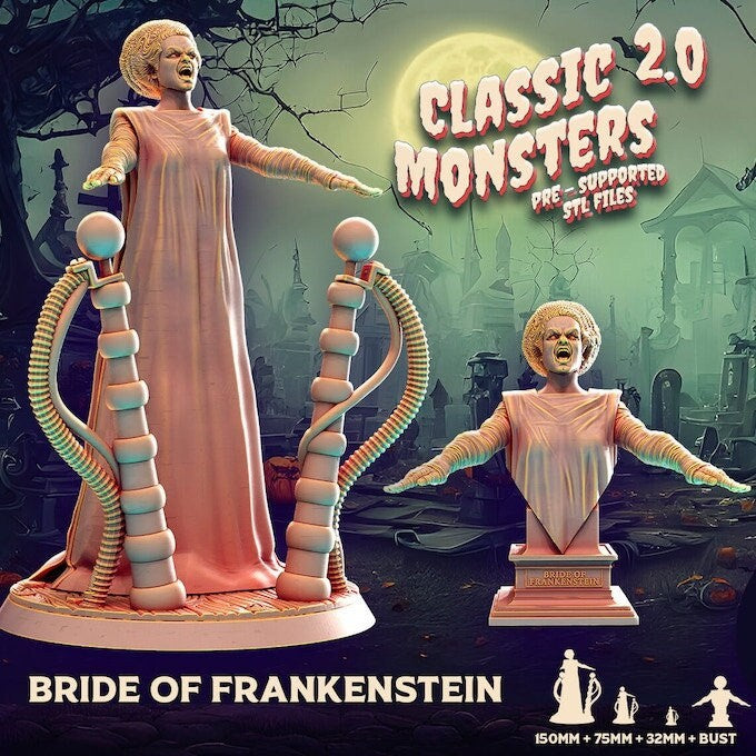 Bride of Frankenstein | Miniature | Heroes & Beasts | Classic Movie Monsters |