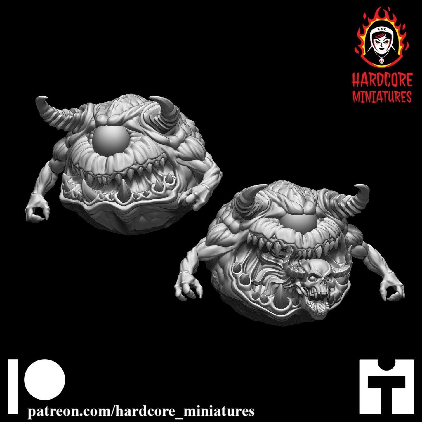 Doom Cacodemon with arms Pain Elemental 32mm dnd miniature doom video game Meat