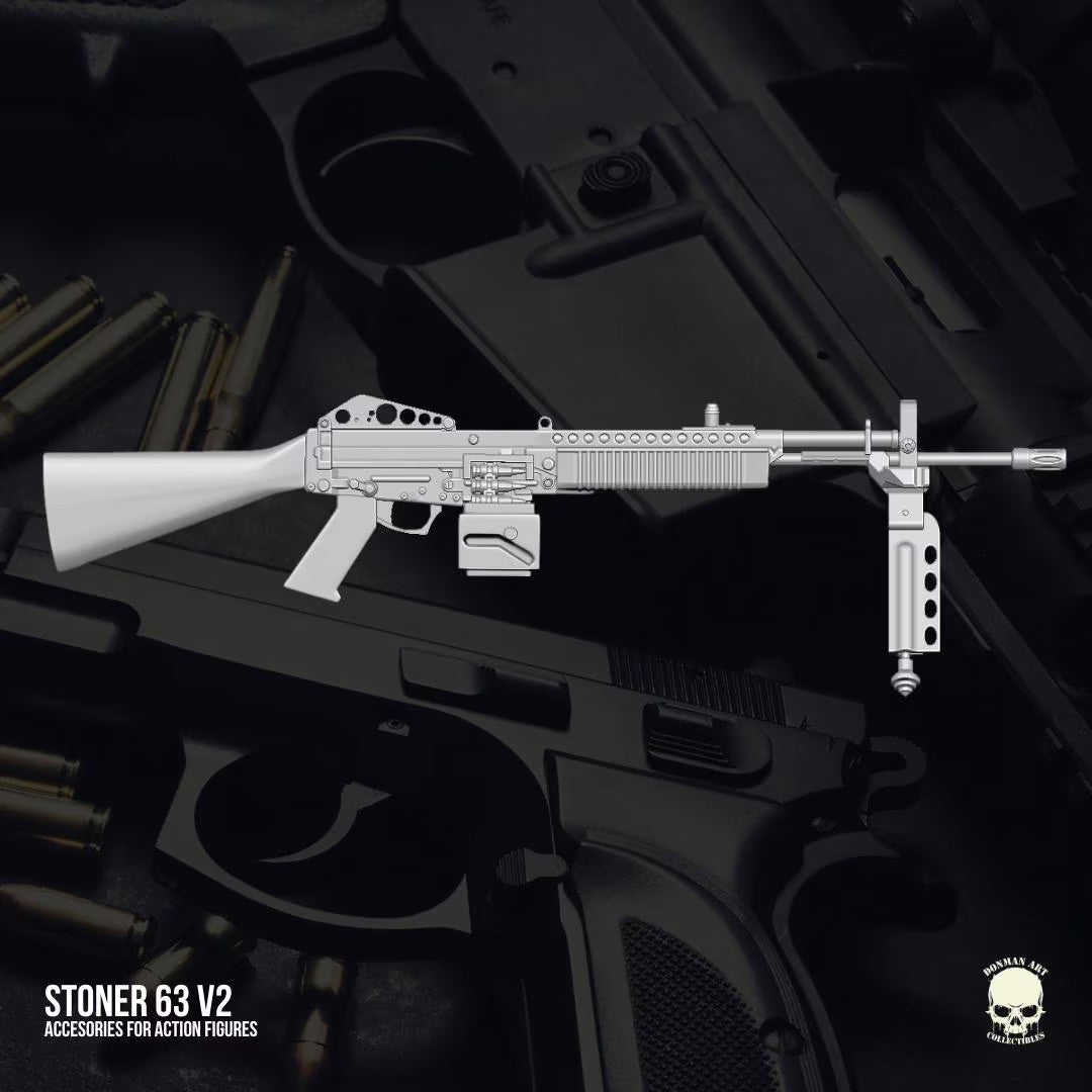 scale Stoner 63 rifle Set 1:12 Toy Accessory custom action figures.