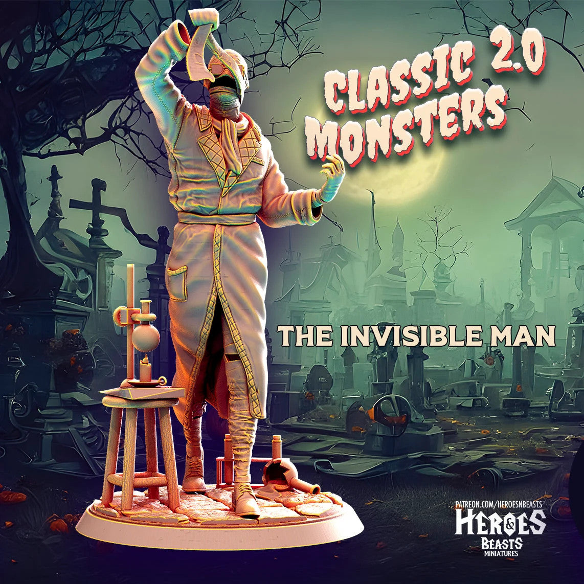 Invisible Man | Miniature | Heroes & Beasts | Classic Movie Monsters | DnD | Ta
