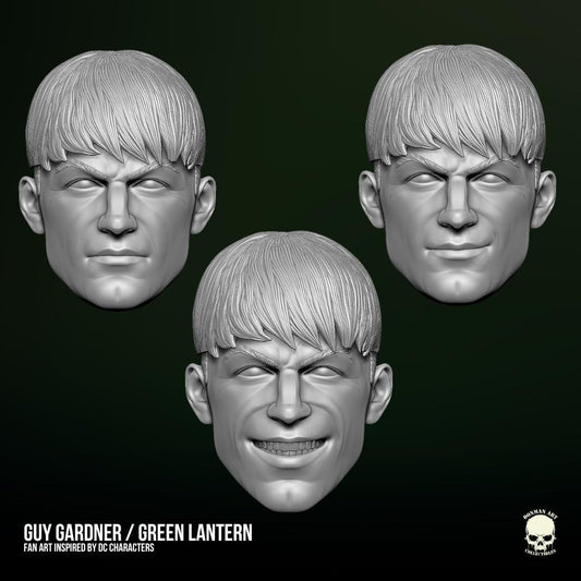 Guy Gardner Green Lantern head 1/12 head Marvel Legends GI Joe classified 1:12