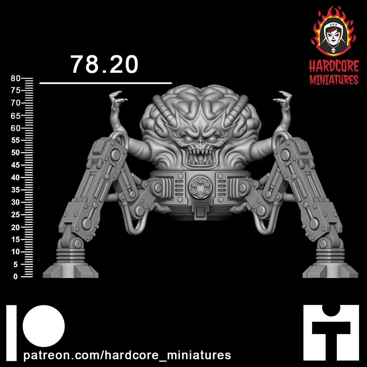 Master Brain Standing 32mm dnd miniature video game Spider Mastermind