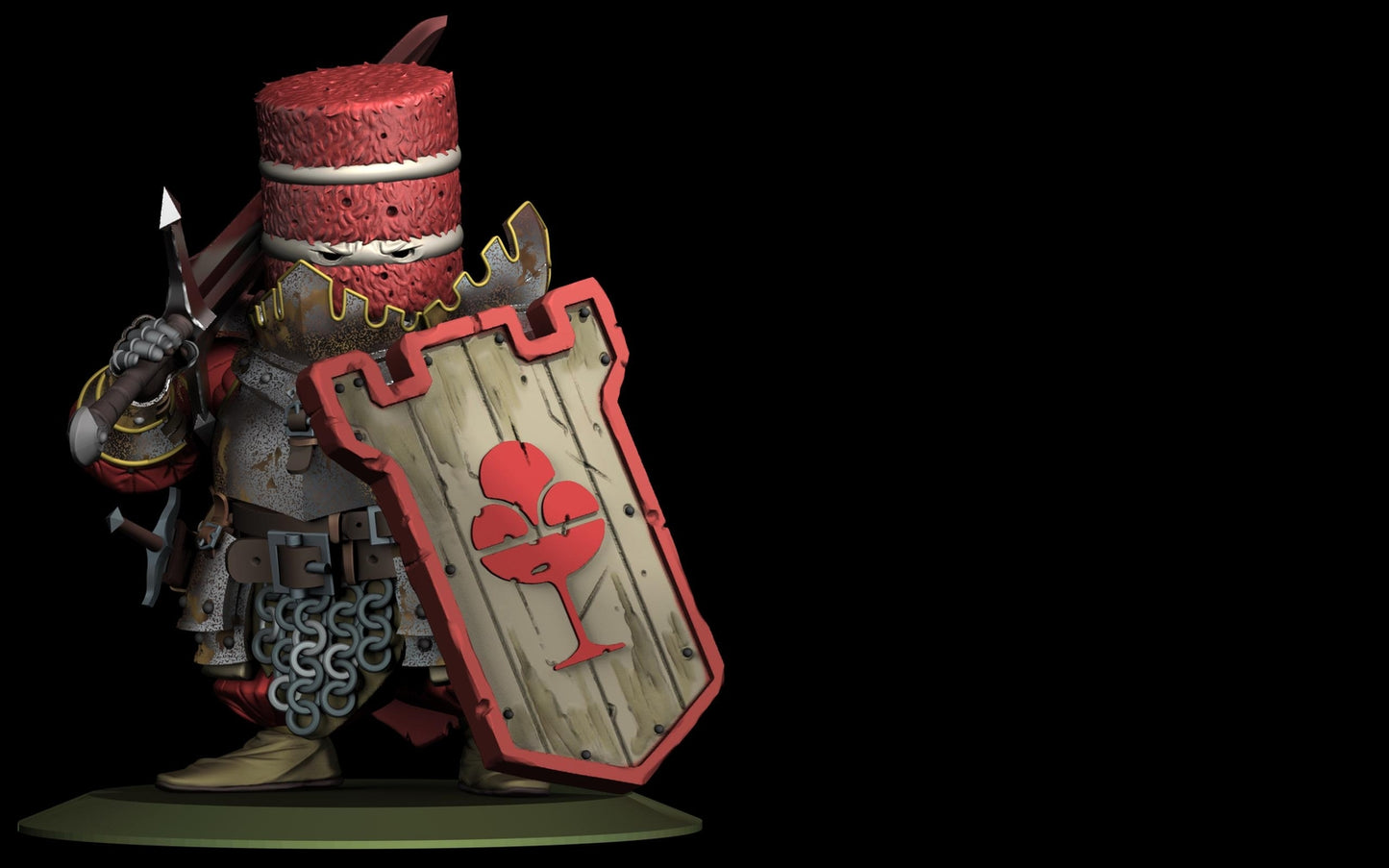 Red Velvet Cake Templar -- Food Fight! tabletop gaming DnD 32mm | 75MM