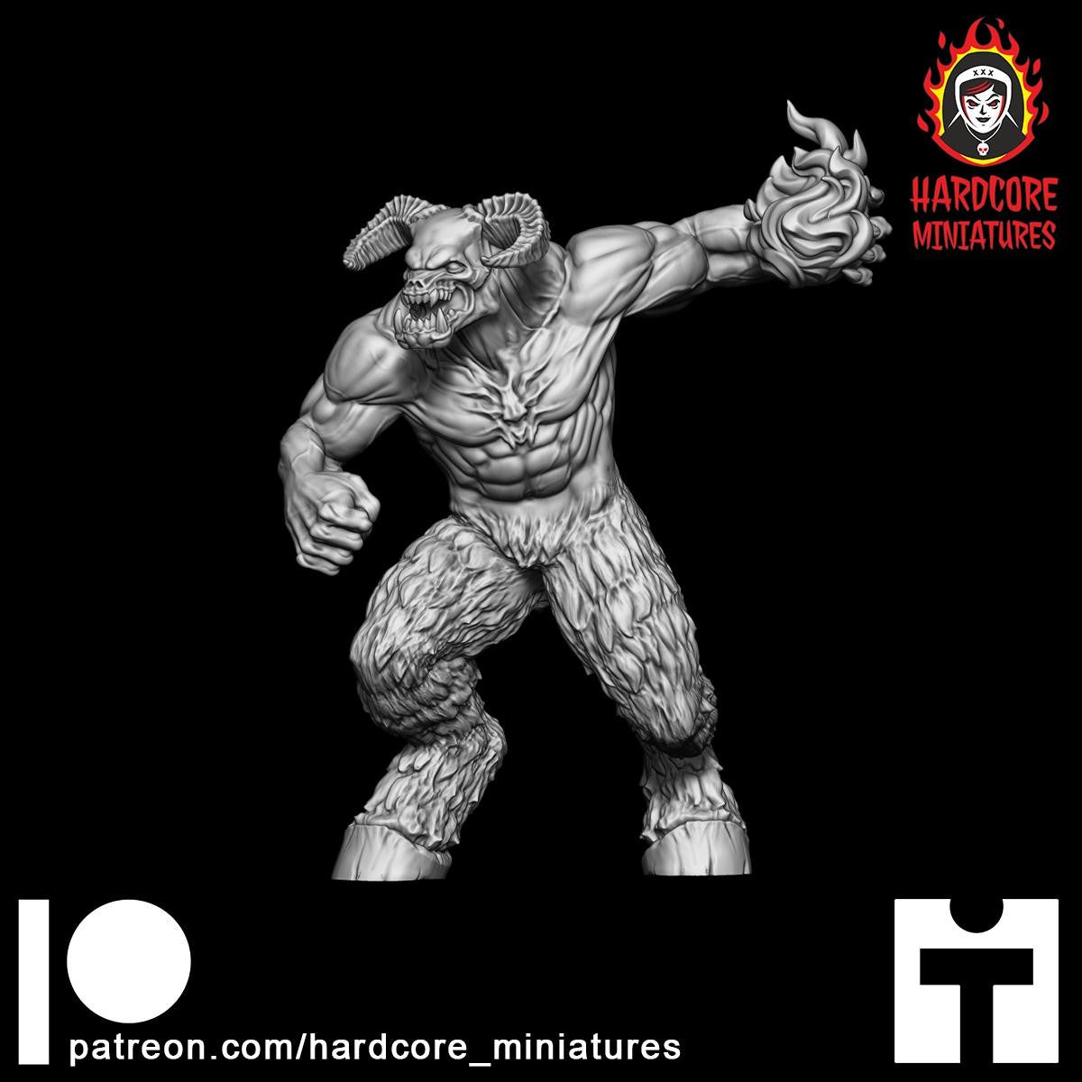 Doom Throwing Hell Lord 32mm dnd miniature doom video game Dark Lord