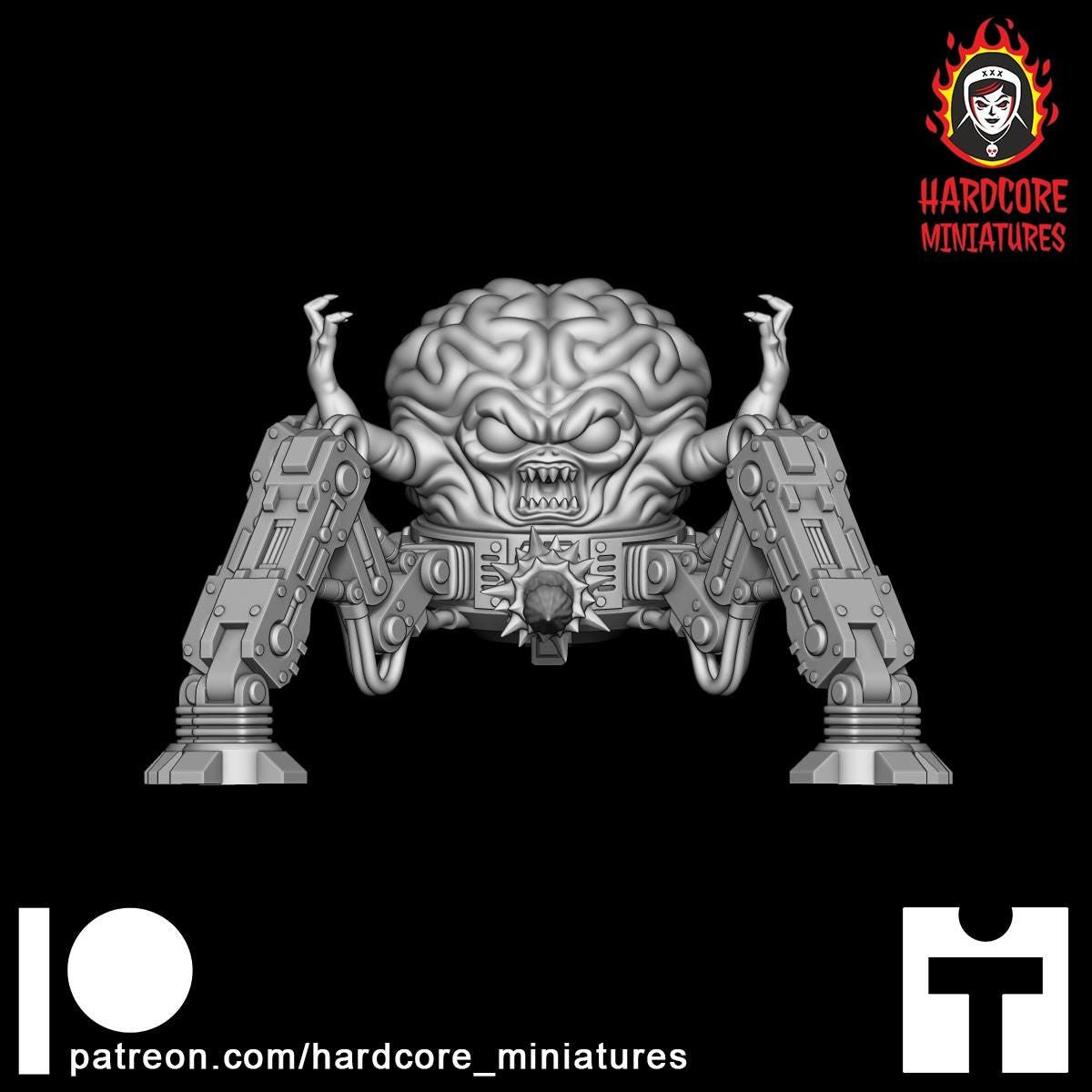 Doom arachnoBrain Shooting 32mm dnd miniature doom video game Arachnotron