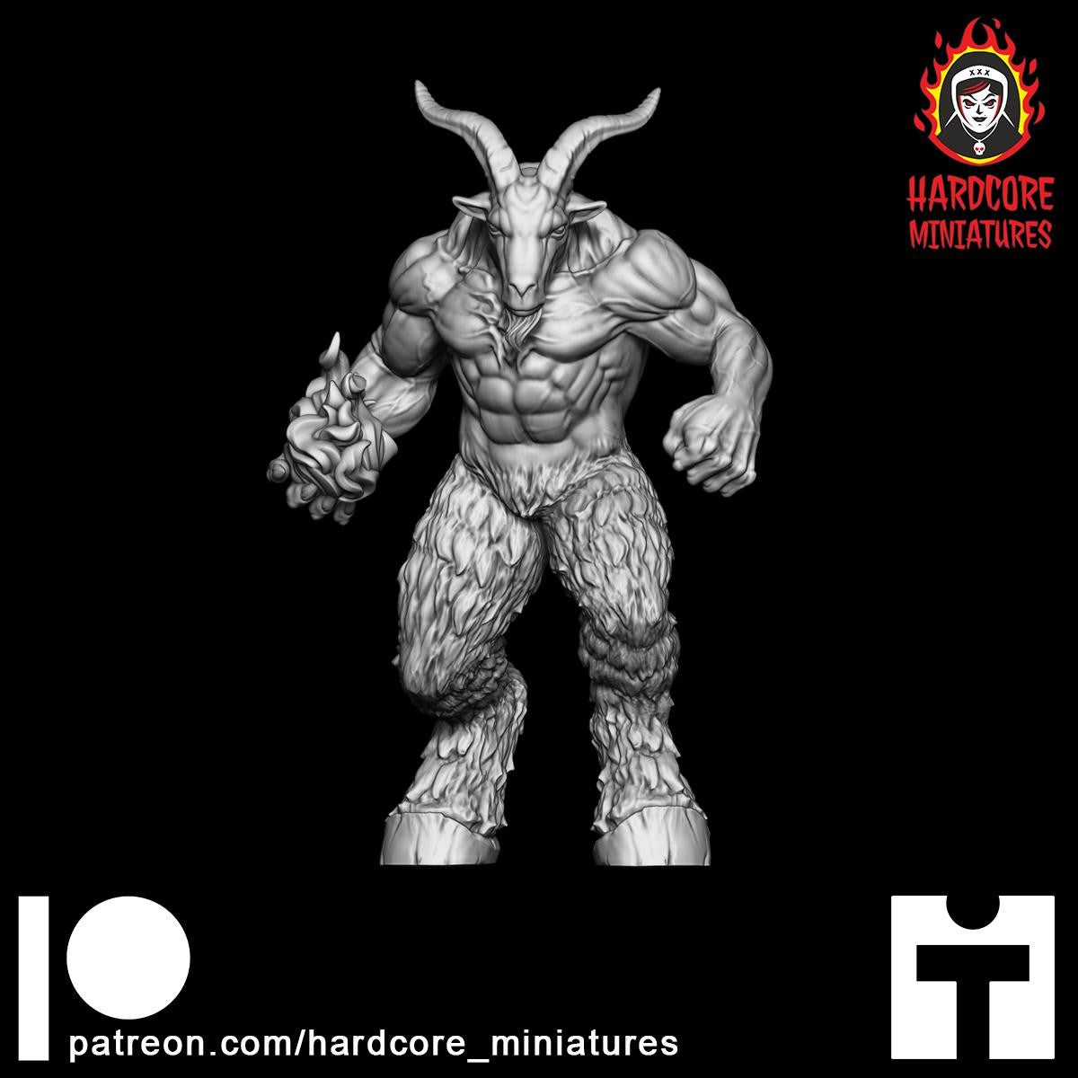 Doom Standing Hell Lord 32mm dnd miniature doom video game Dark Lord