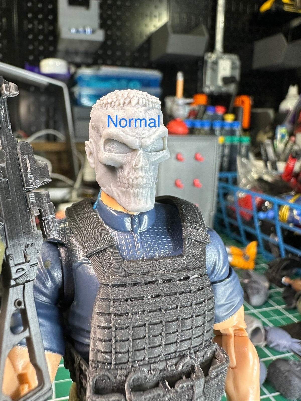 Skull trooper, punisher head 1/12 head GI Joe classified 1:12 mezco marvel lege