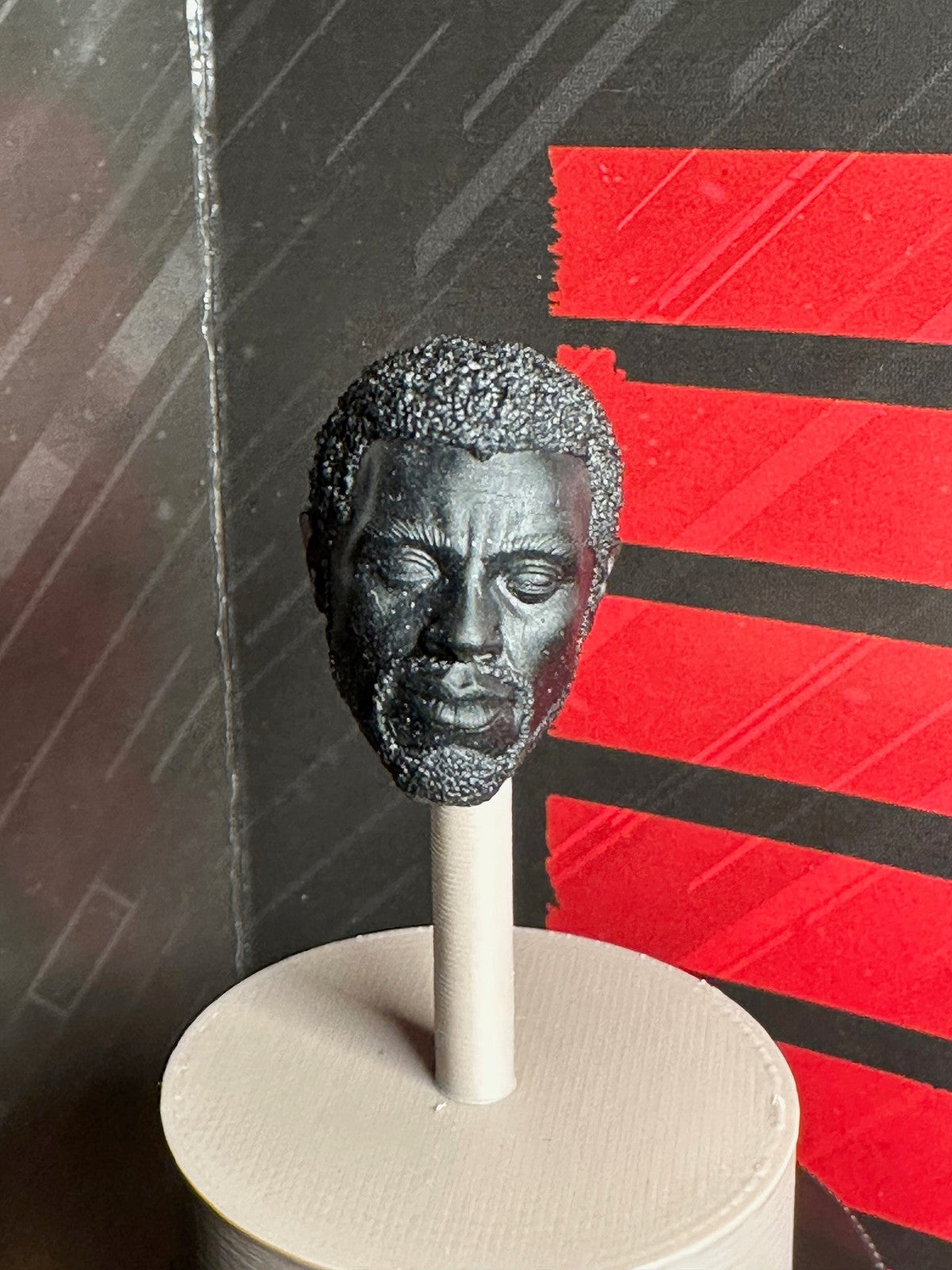 Black Panther, t'challa, Chadwick Boseman, Wakanda forever head sculpt 1:12