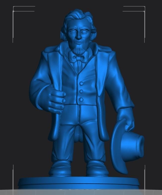 Confederate Jefferson Davis American Civil War Set DnD Miniature, Tabletop RPG,