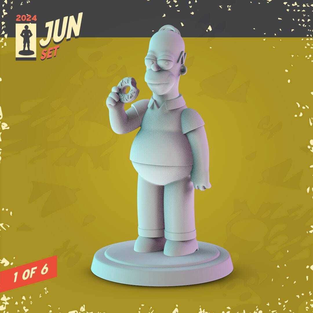 The Simpsons 34mm Minis tabletop gaming, DnD Homer, bart, maggie, lisa, marge