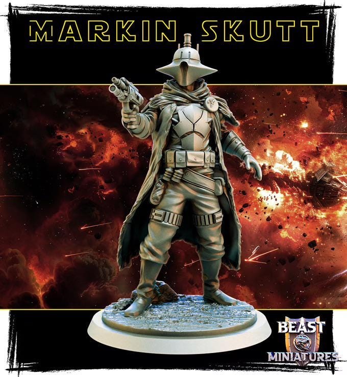 Markin Skutt Scum and Villainy 32mm Minis tabletop gaming, DnD 5E Star Wars Leg