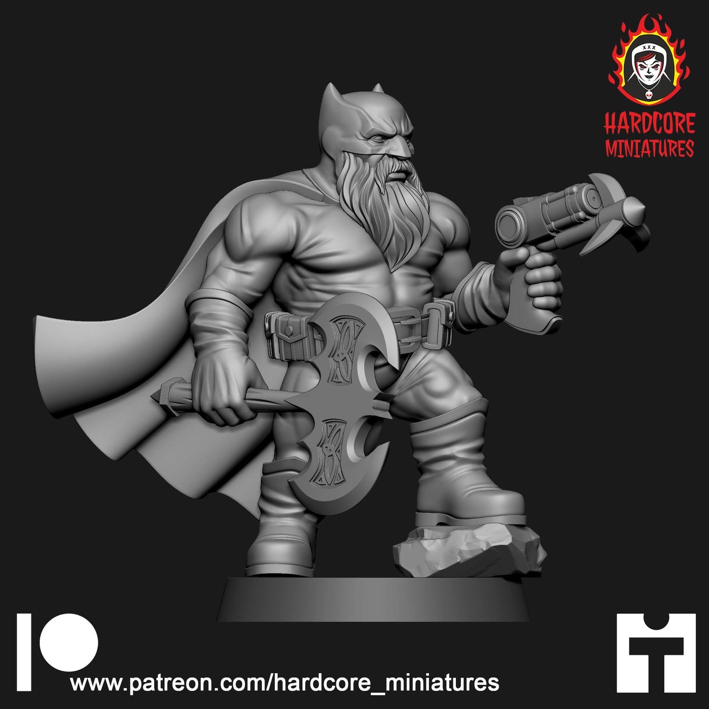 Bat Dwarf 28mm army builder set 1 3d printed minis tabletop hardcore miniatures