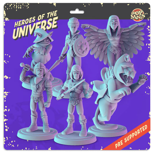 Masters of the Universe 36mm table top mini's He-Man, Orko MOTU