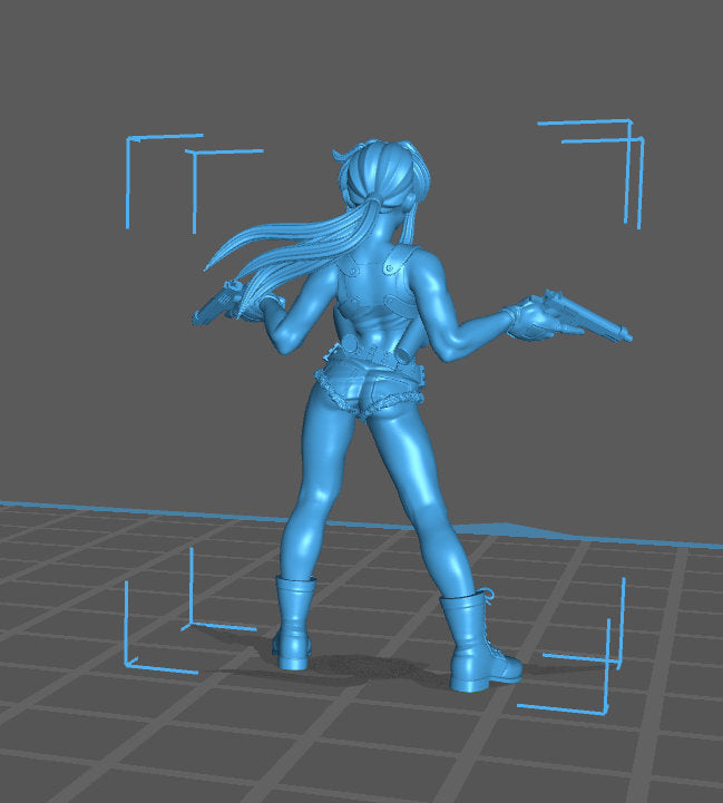 gun girl from the black lagoon anime 32mm dnd miniature