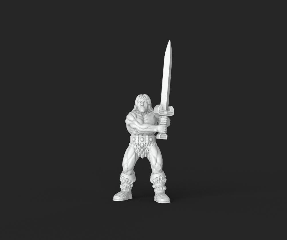 HeroQuest barbarians - Miniatures Unpainted 32mm Dungeons and Dragons