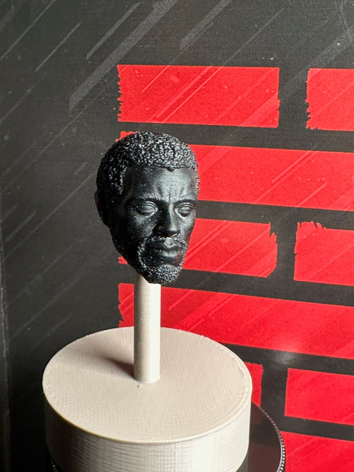 Black Panther, t'challa, Chadwick Boseman, Wakanda forever head sculpt 1:12