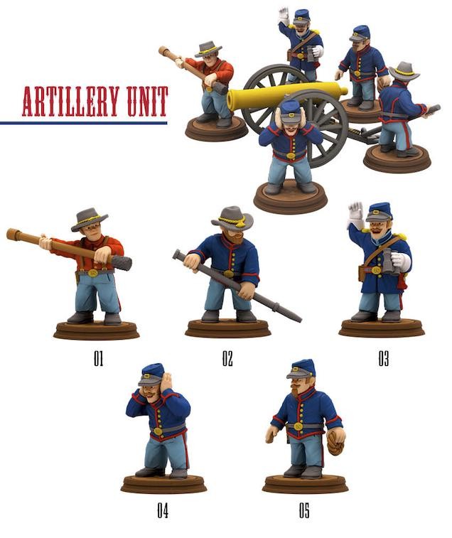 Union army cannon Artillery American Civil War Set DnD Miniature, Tabletop RPG