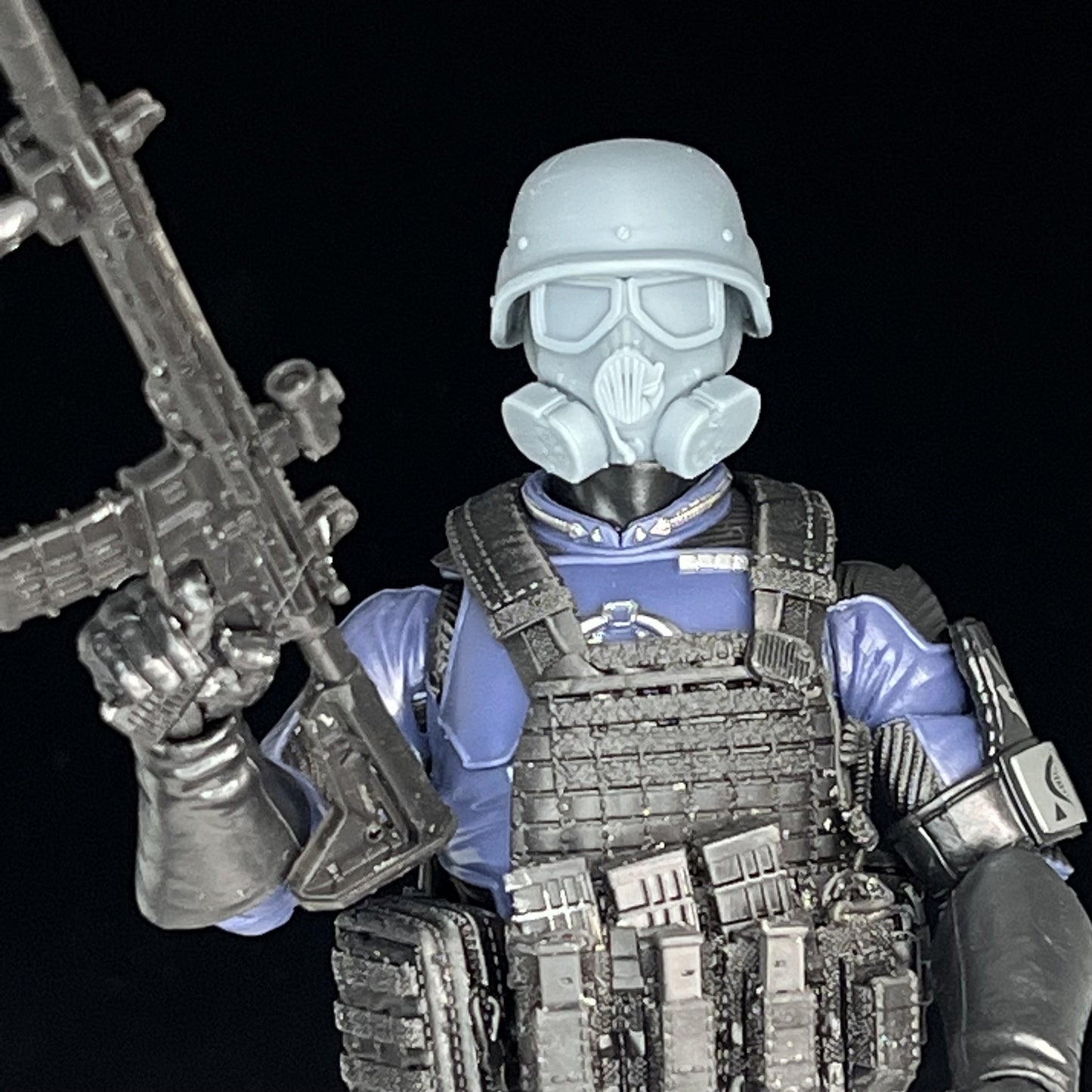 Chemical Trooper Head for 6 inch action figures GI Joe Classified, mezco, neca,