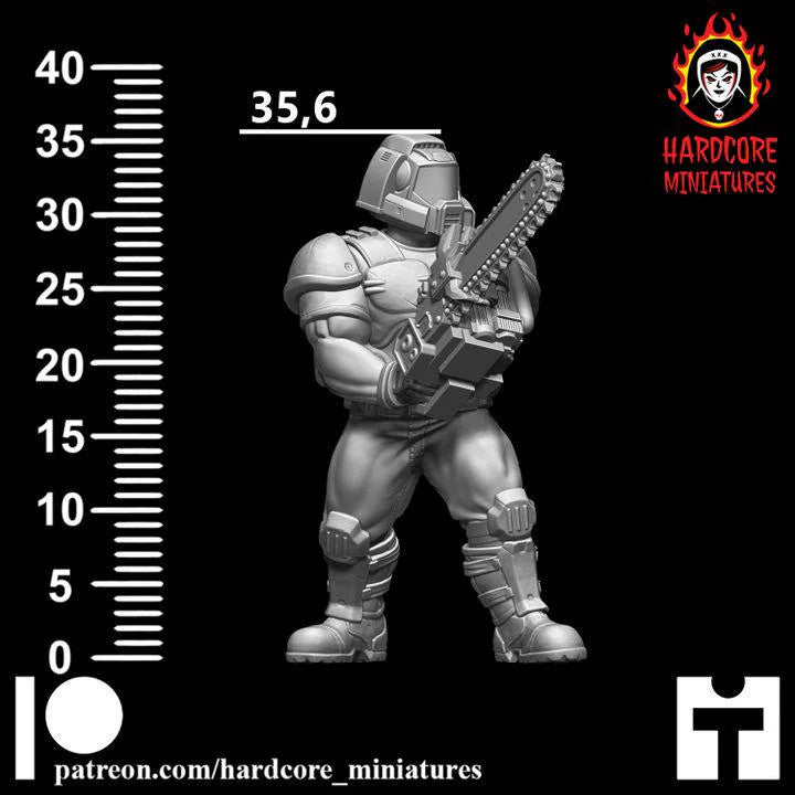 Doomguy 32mm dnd miniature Martian Trooper doom video game