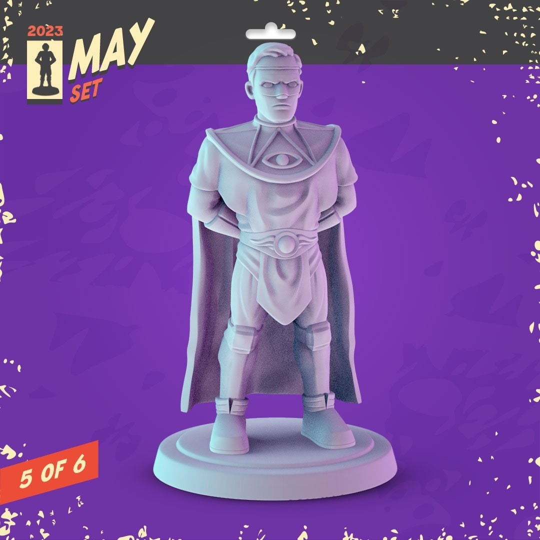 Watchmen 34mm tabletop mini's Dr. Manhattan, The comedian, Rorschach, nite
