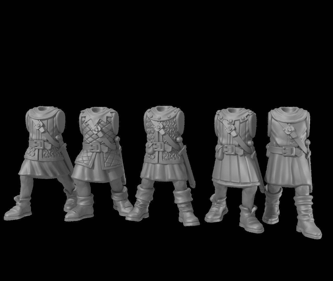 Breton Men at arms unit 28mm army builder 3d printed minis tabletop bretonnia o