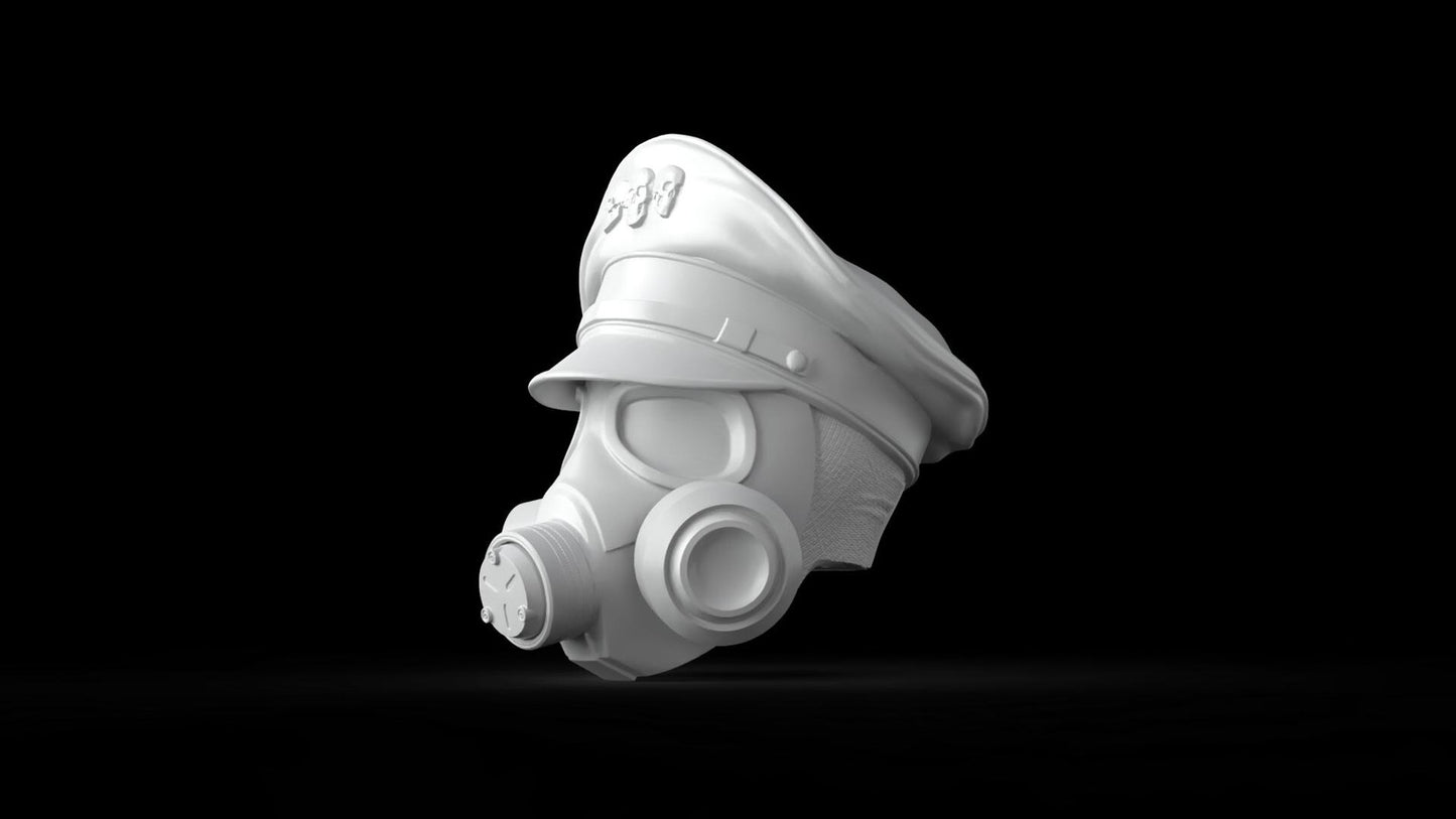 Gas Mask Head: 6-inch Trooper, Mezco, Black Series, Legends 1/12 Scale