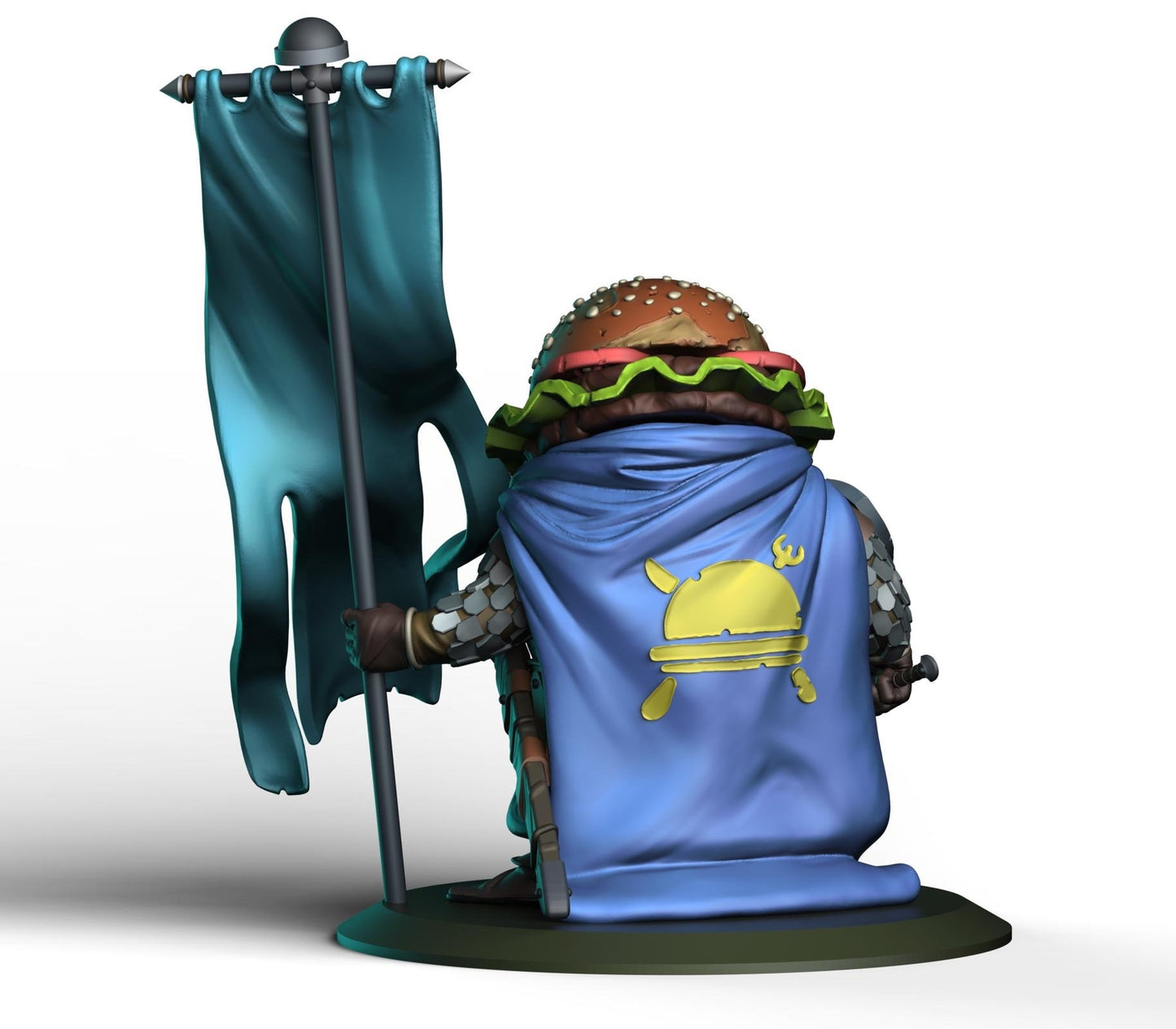Cheeseburger Bannerman--Food Fight! tabletop gaming DnD 32mm | 75MM