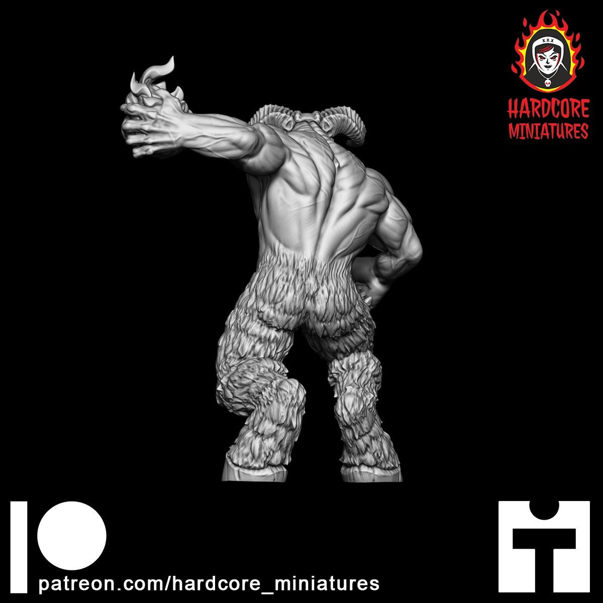 Doom Throwing Hell Lord 32mm dnd miniature doom video game Dark Lord