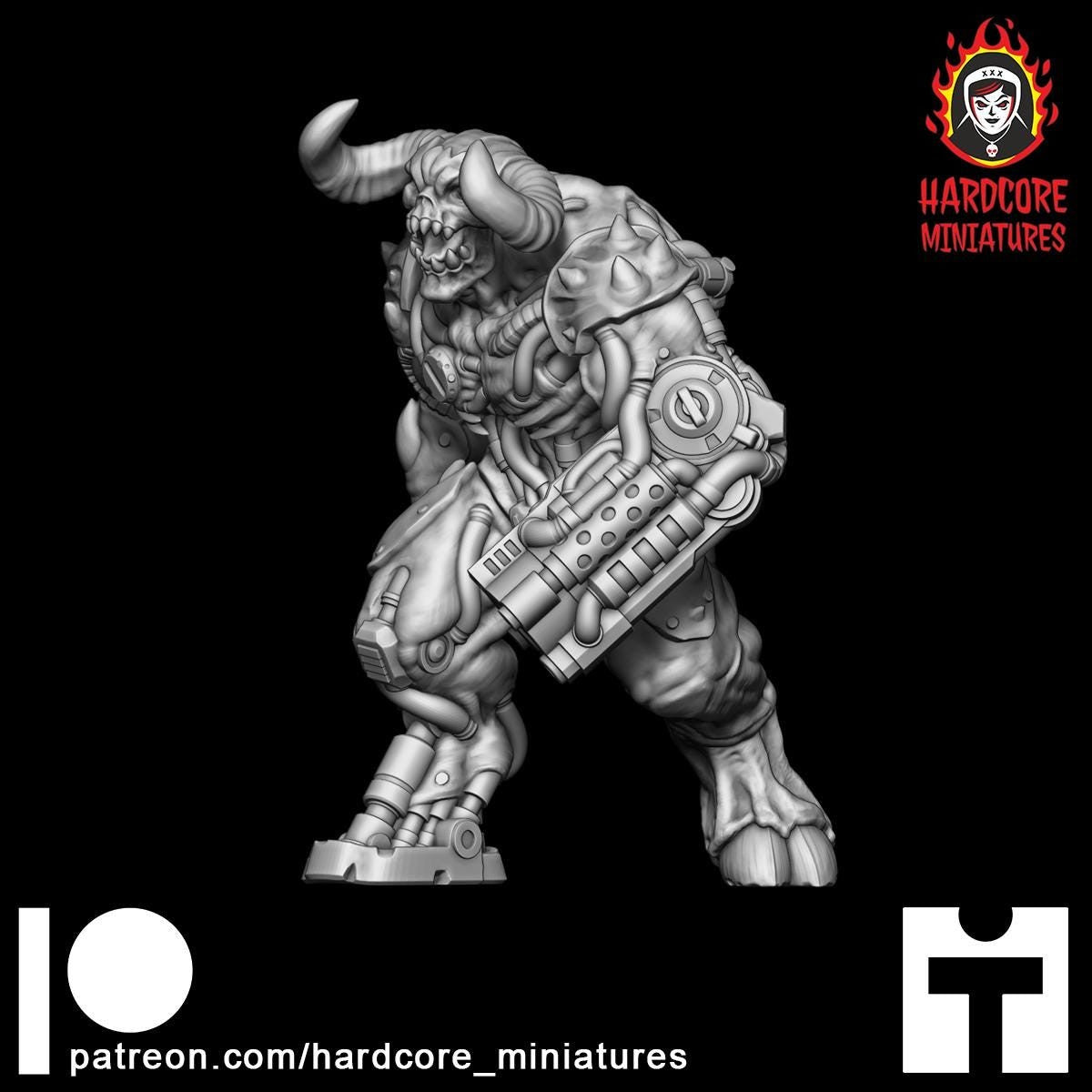 Doom Cyberdemon 32mm dnd miniature doom video game Cyber Demon
