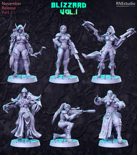 Blizzard Vo1 Full Set DnD Miniature, Tabletop RPG DnD Mini, D&D Figurines, Fant