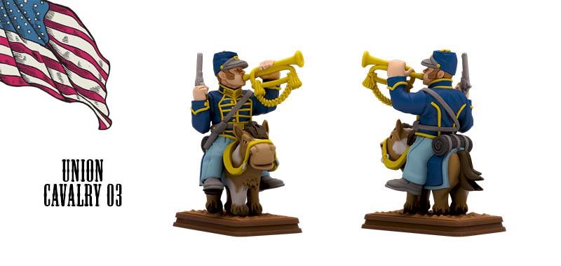 Confederate Mounted Cavalry American Civil War Set DnD Miniature, Tabletop RPG,