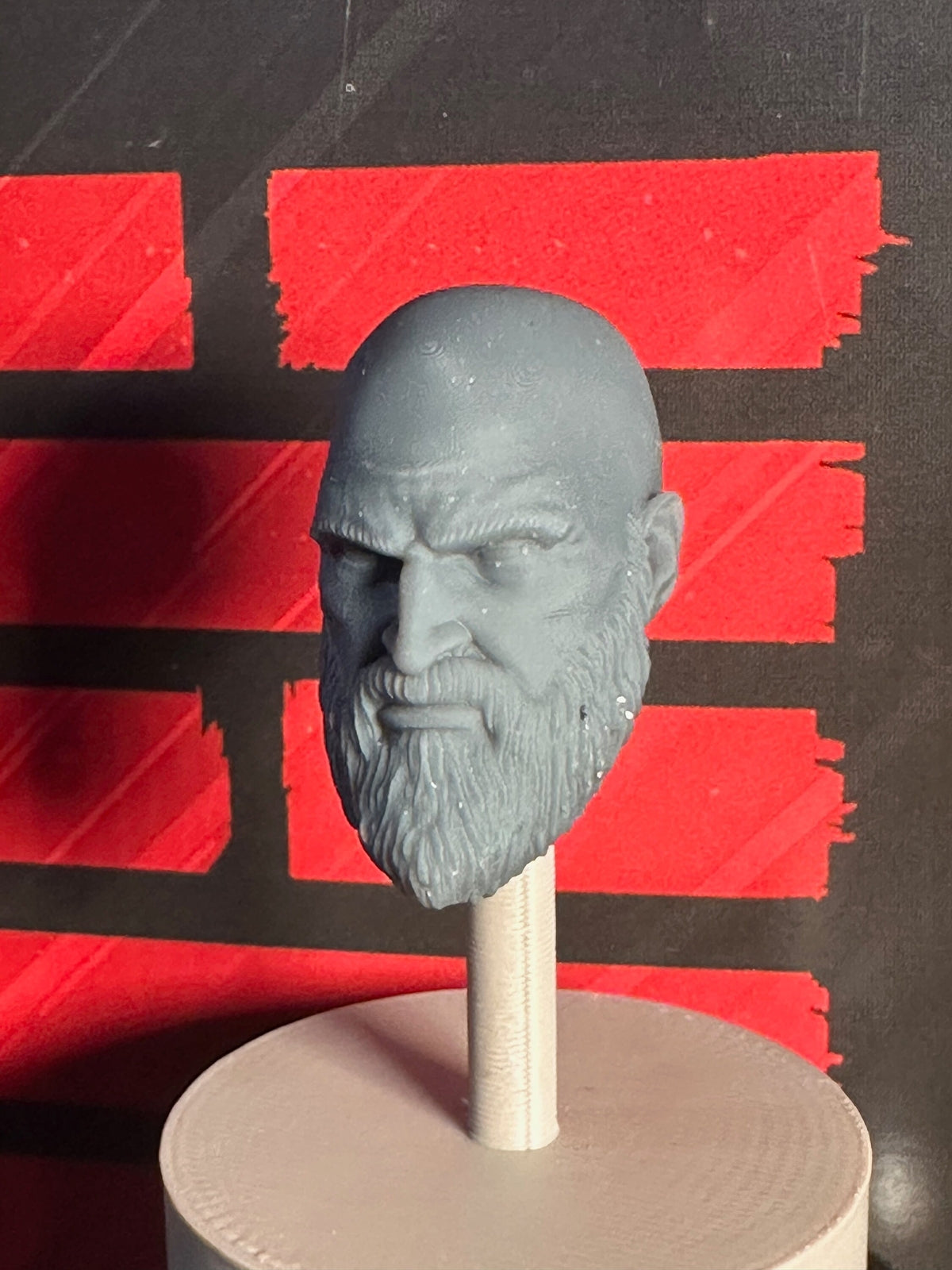 Kratos God of War head GI Joe Classified 1/12 scale head unpainted 1:12 mezco,
