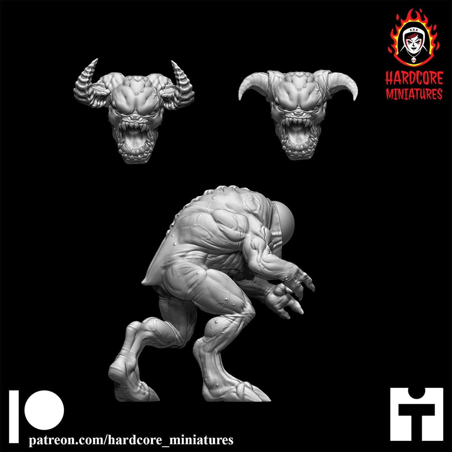 Pink Demons modular Set 32mm dnd miniature pinky doom video game2