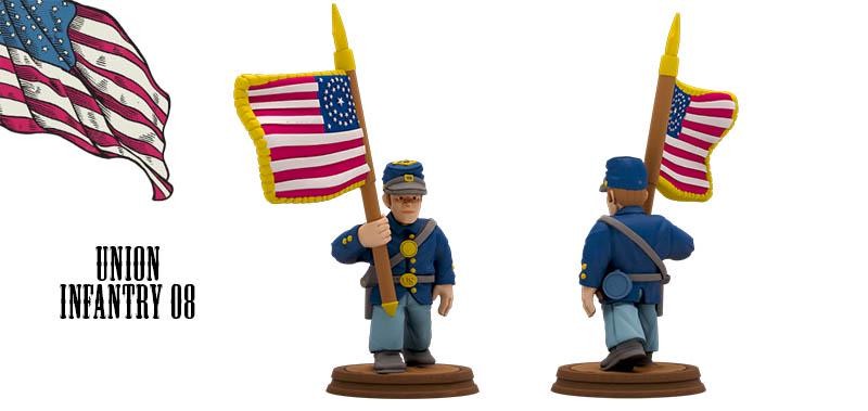 Union Infantry Miniature Set: American Civil War Tabletop RPG - 15mm/18mm/28mm/
