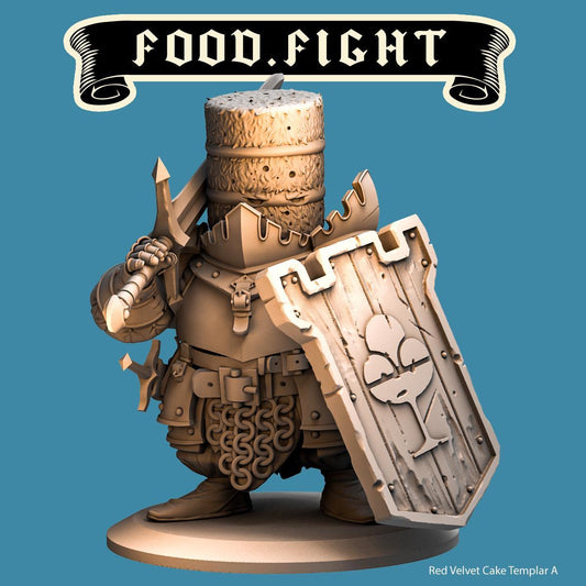 Red Velvet Cake Templar -- Food Fight! tabletop gaming DnD 32mm | 75MM