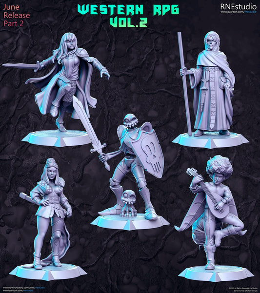 Western RPG Vol 2 Full Set DnD Miniature, Tabletop RPG DnD Mini, D&D Figurines,