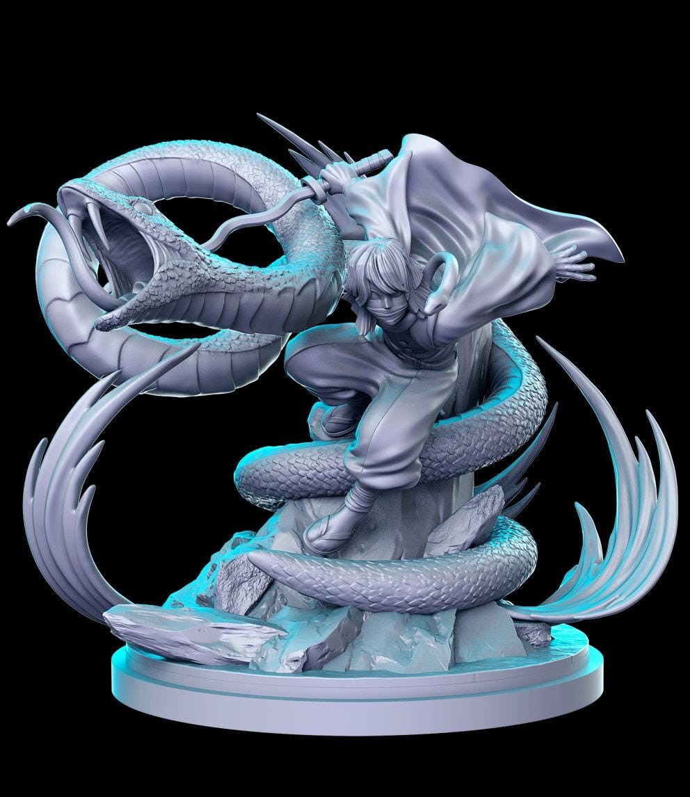 Anime DnD Miniature Set: Fantasy Tabletop RPG Figures, RN Estudio