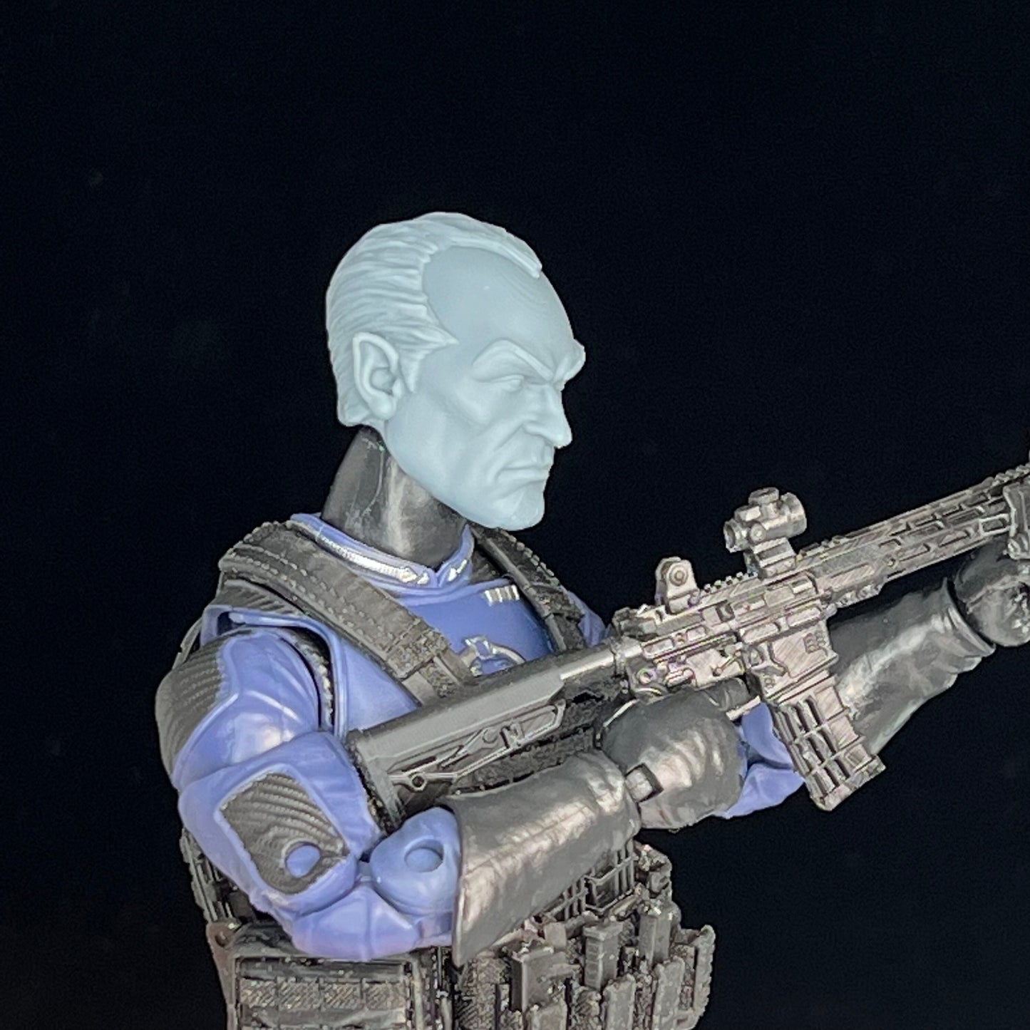 GI Joe troop builder head custom head sculpt 1/12 classified, black series, mez