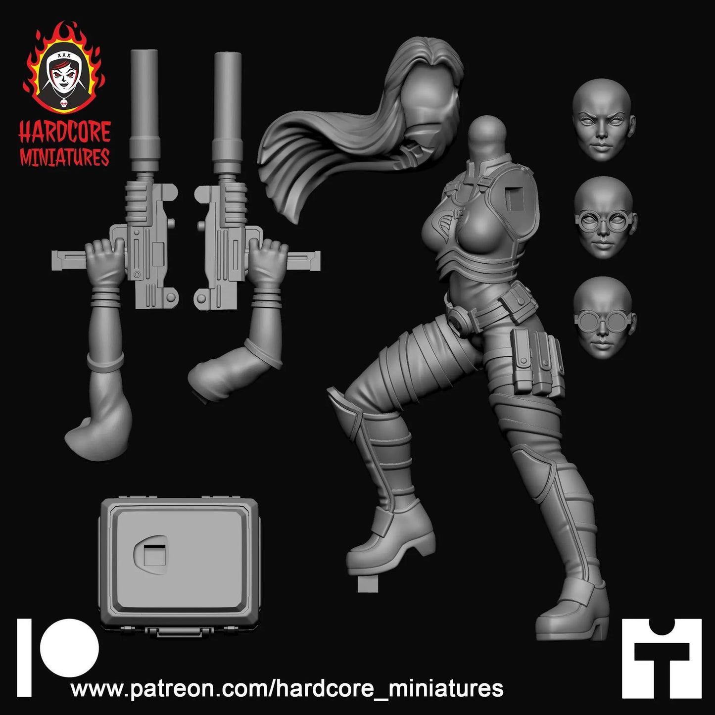 The Dutchess 32mm army builder set 1 3d printed minis tabletop hardcore miniatu