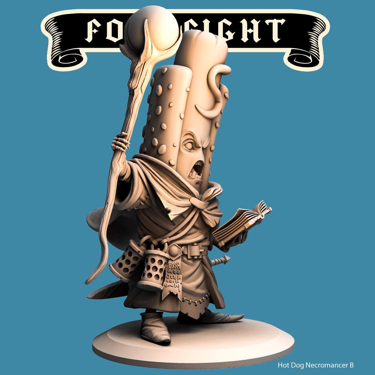 Hot Dog Necromancer--Food Fight! tabletop gaming DnD 32mm | 75MM