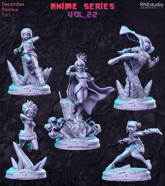 Anime Series Vol 22 Full Set DnD Miniature, Tabletop RPG DnD Mini, D&D Figurine