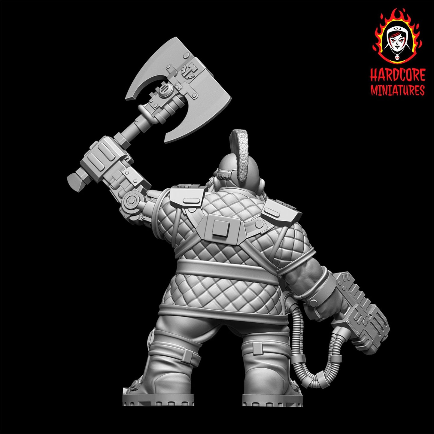 Space Dwarf Sergeant 28mm army builder set 1 3d printed minis tabletop hardcore