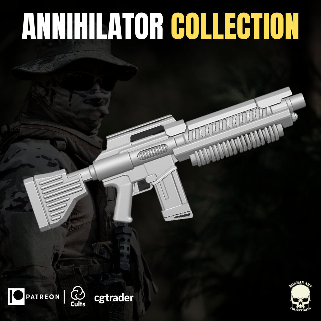 Annihilator Gun set 1/12 rifle Marvel Legends GI Joe classified 1:12 mezco acti
