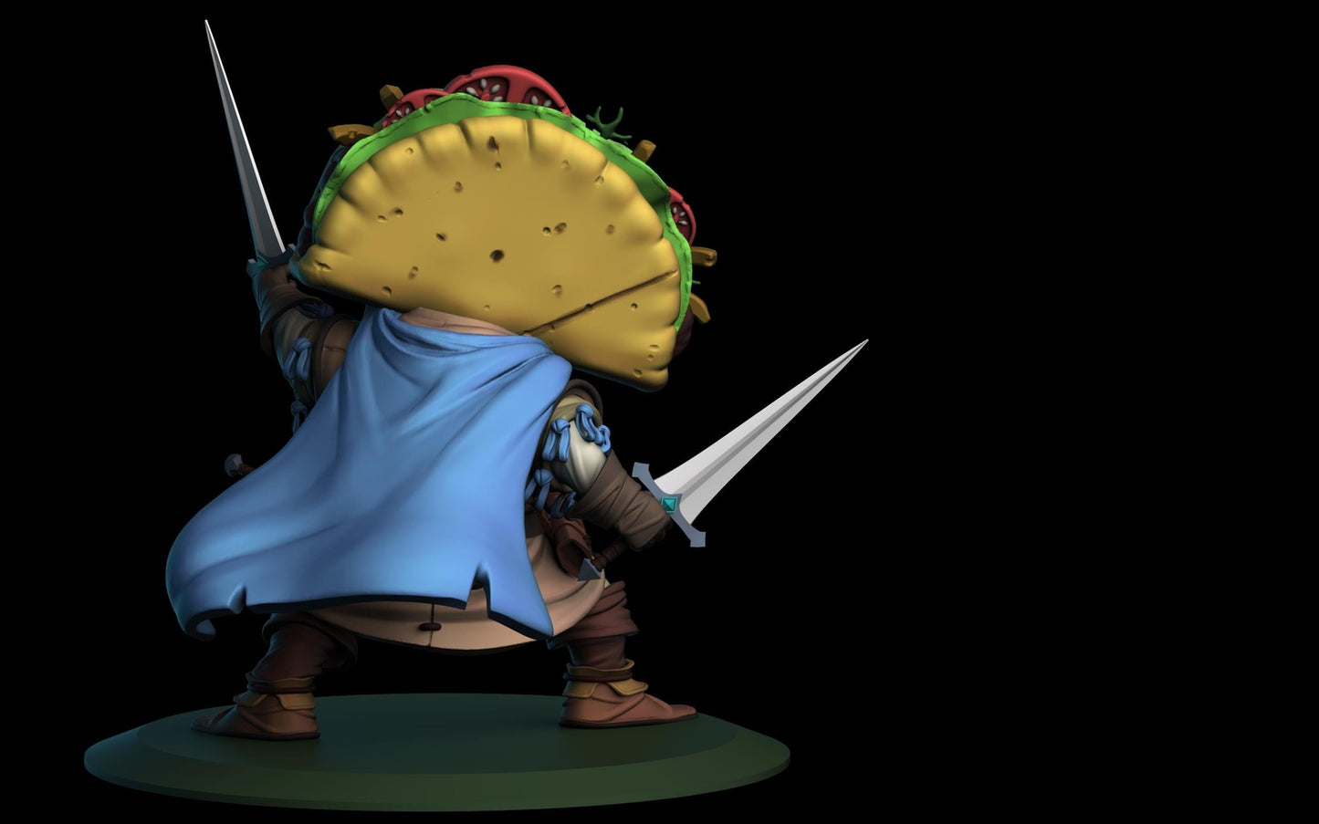 Taco Swordsman -- Food Fight! tabletop gaming DnD 32mm | 75MM