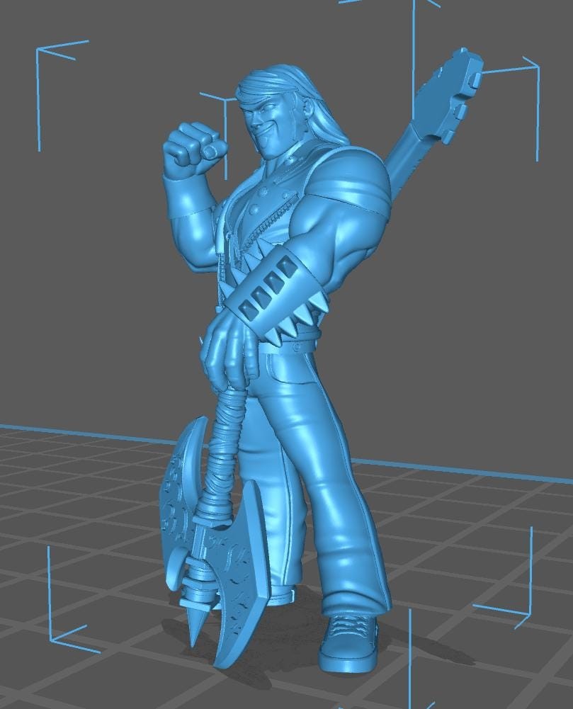 Eddie Rigs | Brutal Legend| Jack Black - 40mm Miniature | DnD Mini | Superhero