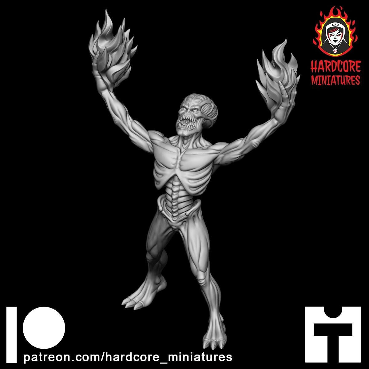 Archdemon Glorious modular 32mm dnd miniature Martian Trooper doom video game