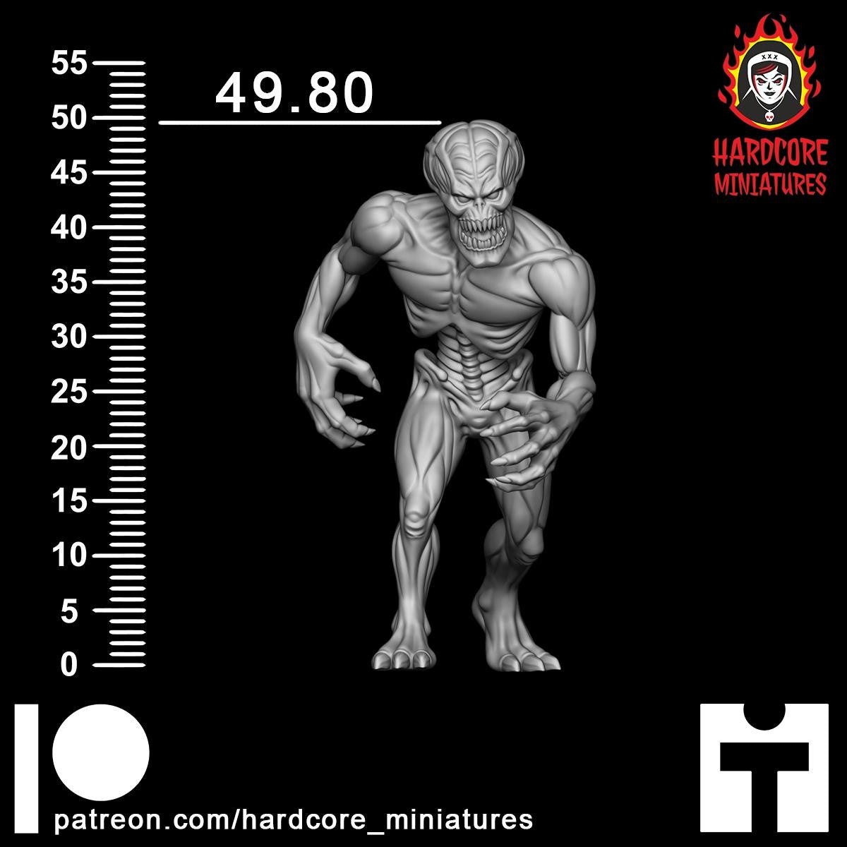 walking Archdemon modular 32mm dnd miniature Martian Trooper doom video game