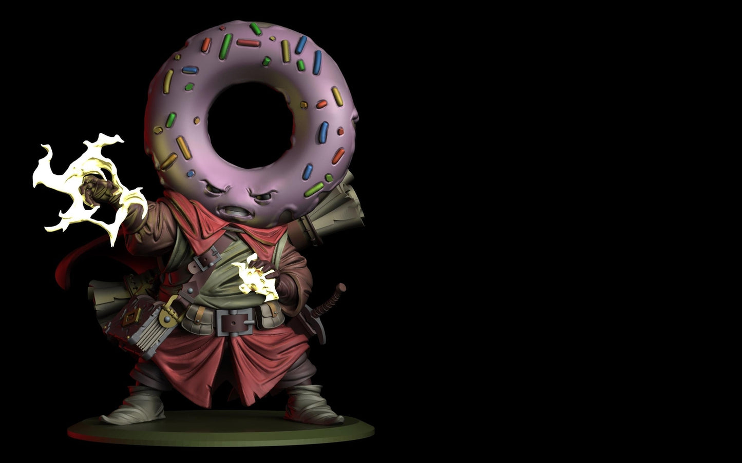 Donut Battle Mage -- Food Fight! tabletop gaming DnD 32mm | 75MM