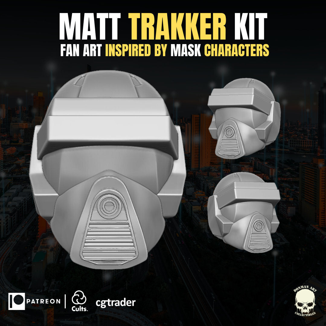 M.A.S.K. Matt Trakker head and helmet sculpt GI Joe Classified 1/12 scale head